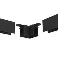 Угловой соединитель горизонтальный для накладного шинопровода черный, AM543 BK SMART