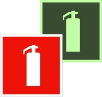 Знак наклейка F04 "Огнетушитель" (150х150) фотолюминесцентный ГОСТ 12.4.026-2015 EKF PROxima