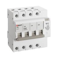 Дифференциальный автомат АД-4 S 63А/300мА (хар. C, AC, электронный, защита 270В)6кА EKF PROxima