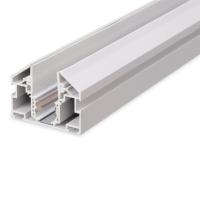 Магнитный трековый шинопровод + закладной профиль для натяжного потолка пвх 2m, белый, MAGNET AM537 2M WH