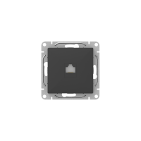 Механизм розетки RJ45 (cat5), чёрный Эпика EKF