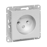Механизм розетки, 16А, без заземления, без шторок, алюминий Эпика EKF