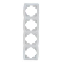 Мадрид Рамка 4-местная вертикальная белая EKF