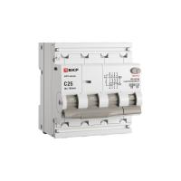 Автоматический выключатель дифференциального тока селективный АВДТ-63N (S) 3P+N 25А 100мА характеристика C тип AC электромеханический 6кА PROXIMA EKF