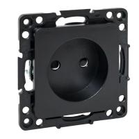 Стокгольм Механизм Розетки 1-местной б/з 10 А автоматические клеммы черный с защ. штор. EKF PROxima