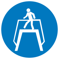 Знак пластик M12 "Переходить по надземному переходу" (200x200) ГОСТ 12.4.026-2015 EKF PROxima