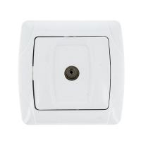 Розетка TV 1-мест. 75Ом 5-862МГц бел. Мадрид EKF PROxima