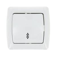 Мадрид Выключатель проходной 1-клавишный 10А белый EKF