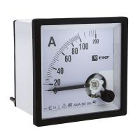 Амперметр AMA-961 аналоговый на панель (96x96) квадратный вырез 300А трансф. подкл. EKF