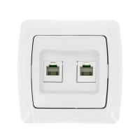 Розетка Phone 2-мест. бел. Мадрид EKF PROxima