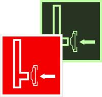 Знак пластик F08 "Пожарный сухотрубный стояк" (200x200) фотолюминесцентный ГОСТ 12.4.026-2015 EKF PROxima