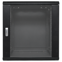 Шкаф настенный 19" TERACOM PRO 12U 600х600 мм дверь стеклянная с замком-ручкой чёрный