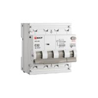 Автоматический выключатель дифференциального тока АВДТ-63N 3P+N 32А 30мА характеристика C тип AC электронный 6кА PROXIMA EKF