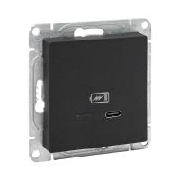 Механизм розетки USB-С, быстрая, чёрная Эпика EKF