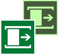 Знак наклейка E20 "Для открывания сдвинуть" (150х150) фотолюминесцентный ГОСТ 12.4.026-2015 EKF PROxima