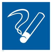 Знак пластик D03 "Место курения" (200x200) ГОСТ 12.4.026-2015 EKF PROxima