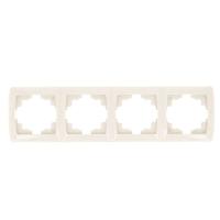Мадрид Рамка 4-местная горизонтальная бежевая EKF