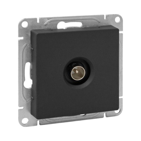 Механизм розетки TV, одиночная, чёрный Эпика EKF