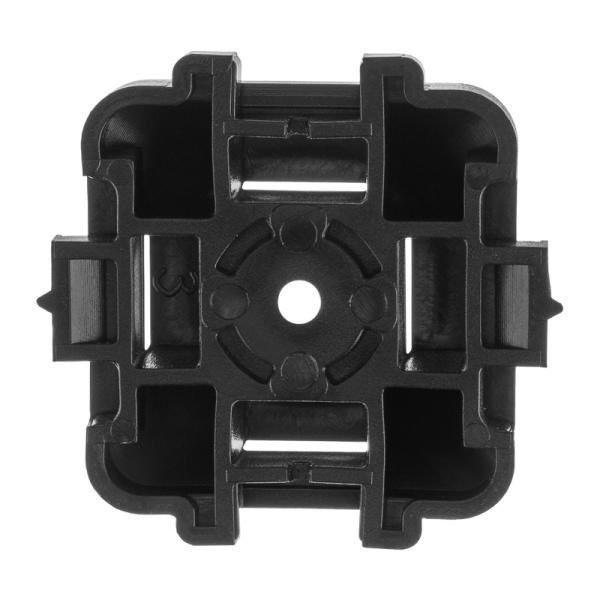 Площадка под стяжку усиленная для прямого монтажа 35х35мм, черная (50 шт/уп) REXANT