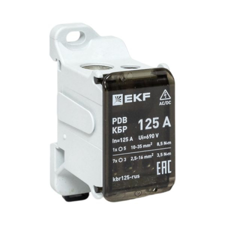 Клеммный блок распределительный КБР 125A EKF